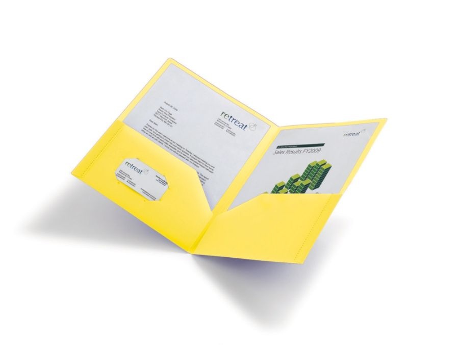 slide 2 of 2, Office Depot Brand School-Grade 2-Pocket Poly Folder, Letter Size, Yellow, 1 ct
