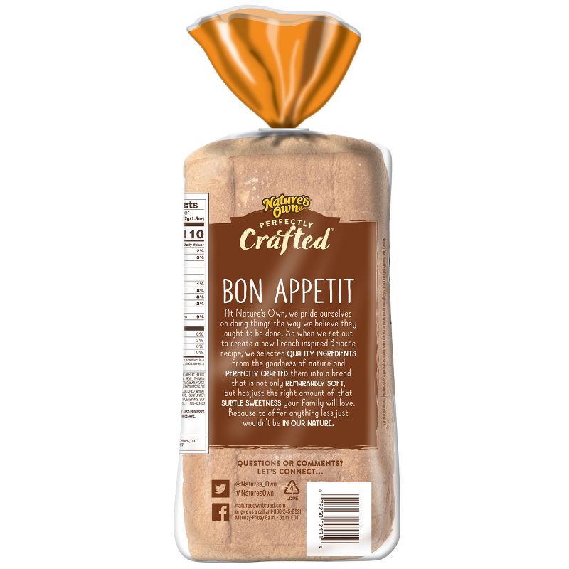 slide 12 of 15, Nature's Own Perfectly crafted Brioche Bread - 22oz, 22 oz