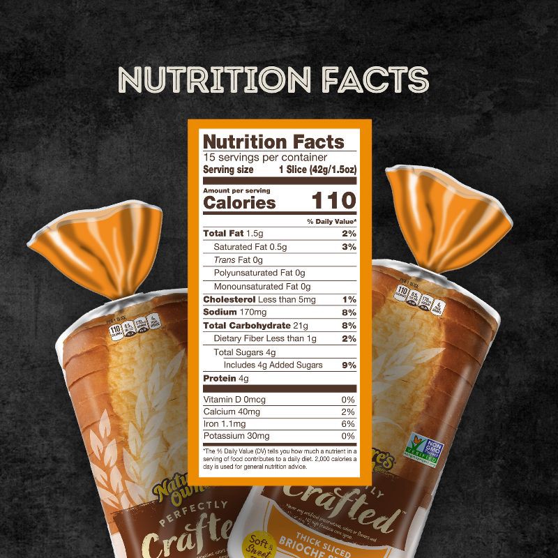 slide 7 of 15, Nature's Own Perfectly crafted Brioche Bread - 22oz, 22 oz