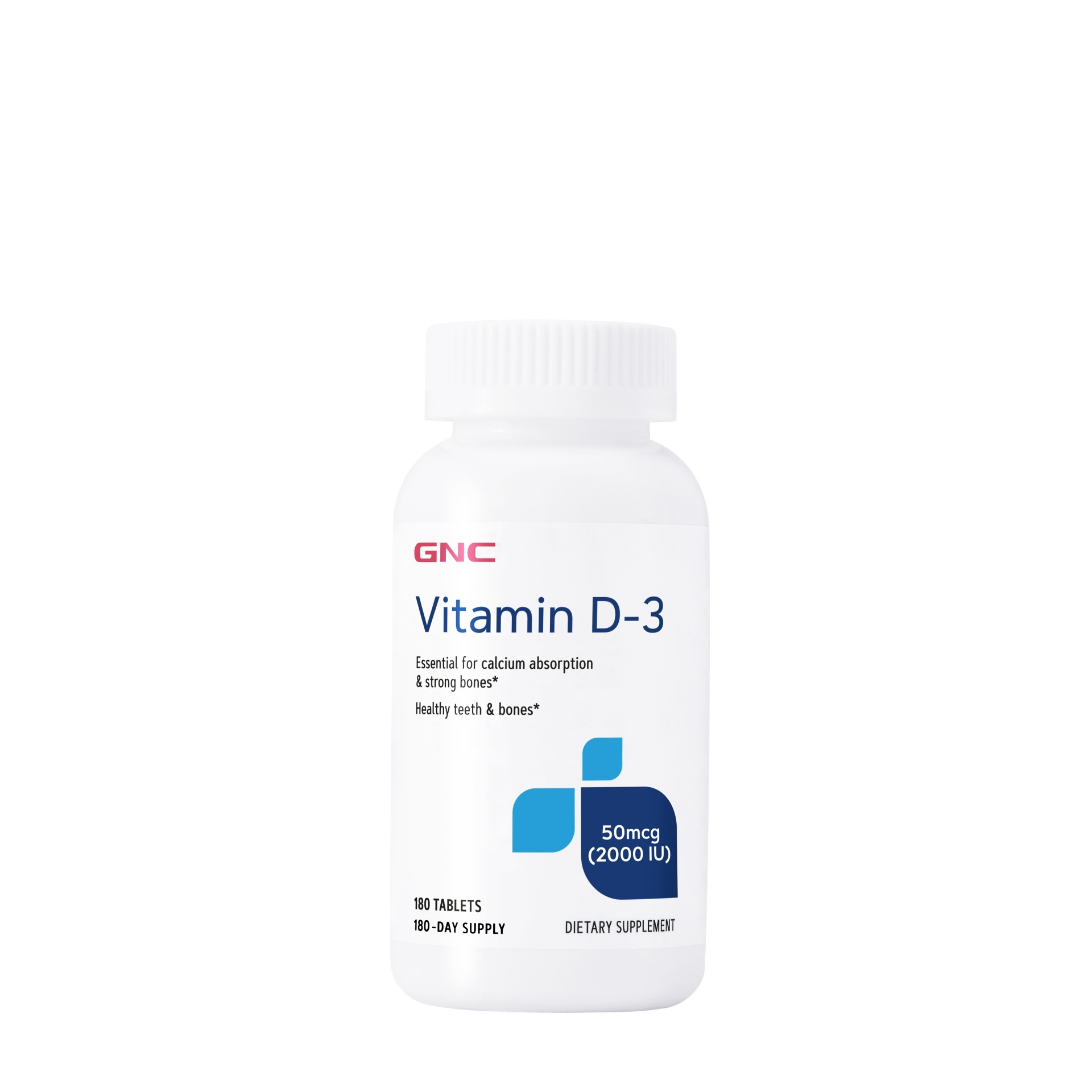 slide 1 of 1, GNC Vitamin D-3 2000 IU, 180 ct