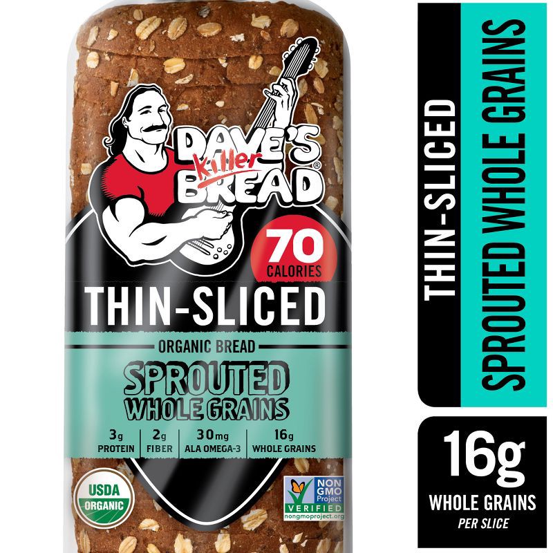 slide 9 of 16, Dave's Killer Bread Sprouted Whole Grains Thin Sliced Bread - 20.5oz, 20.5 oz