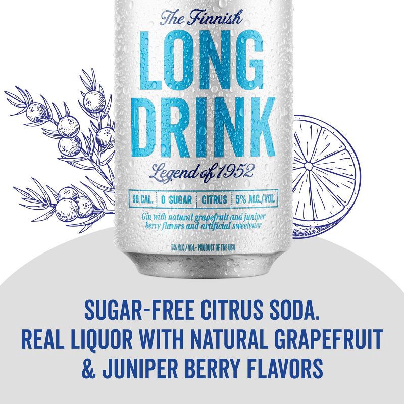 slide 6 of 6, The Finnish Long Drink Zero - 6pk/355ml Cans, 6 ct, 355 ml