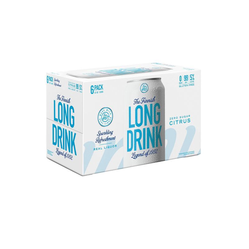 slide 1 of 6, The Finnish Long Drink Zero - 6pk/355ml Cans, 6 ct, 355 ml