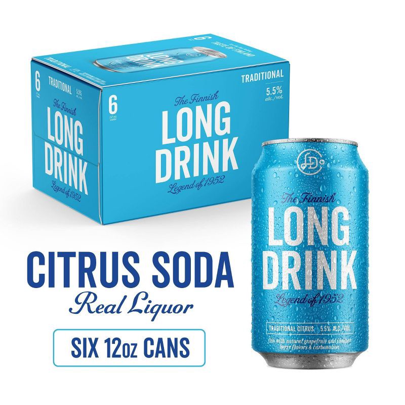 slide 3 of 8, The Finnish Long Drink - 6pk/355ml Cans, 6 ct, 355 ml