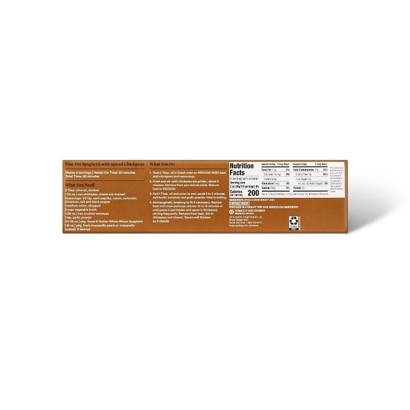 slide 2 of 3, Whole Wheat Spaghetti - 16oz - Good & Gather™, 16 oz