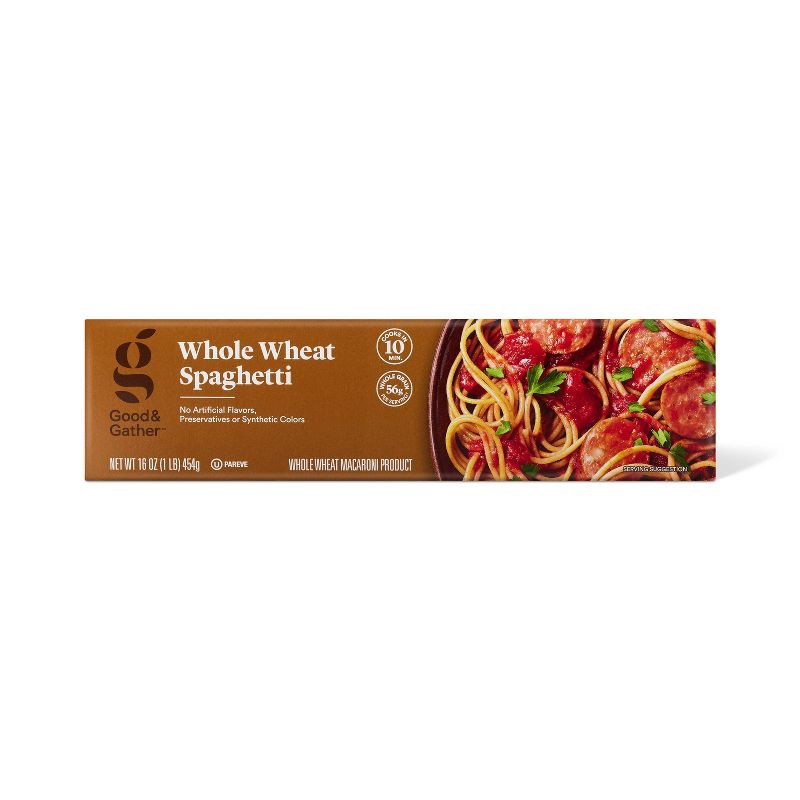 slide 1 of 3, Whole Wheat Spaghetti - 16oz - Good & Gather™, 16 oz