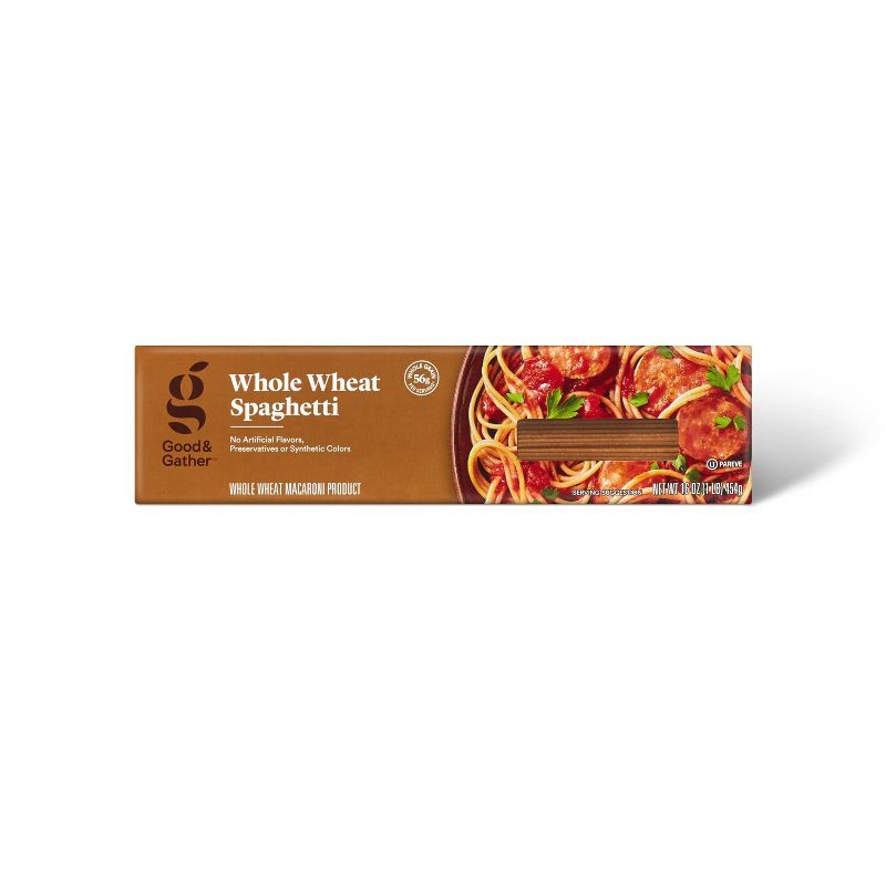 slide 1 of 3, Whole Wheat Spaghetti - 16oz - Good & Gather™, 16 oz