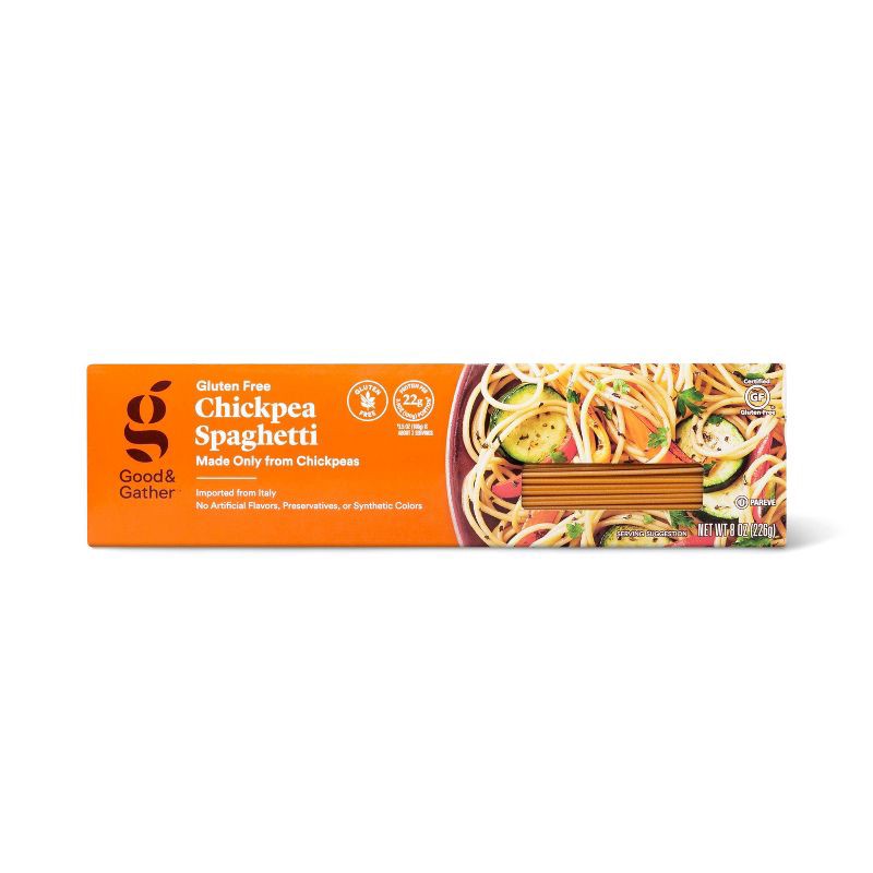 slide 1 of 3, Gluten Free Chickpea Spaghetti - 8oz - Good & Gather™, 8 oz