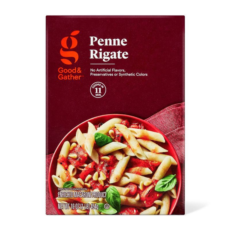 slide 1 of 5, Penne Rigate - 16oz - Good & Gather™, 16 oz