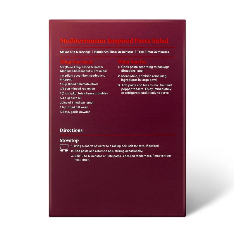 slide 3 of 5, Medium Shells - 16oz - Good & Gather™, 16 oz