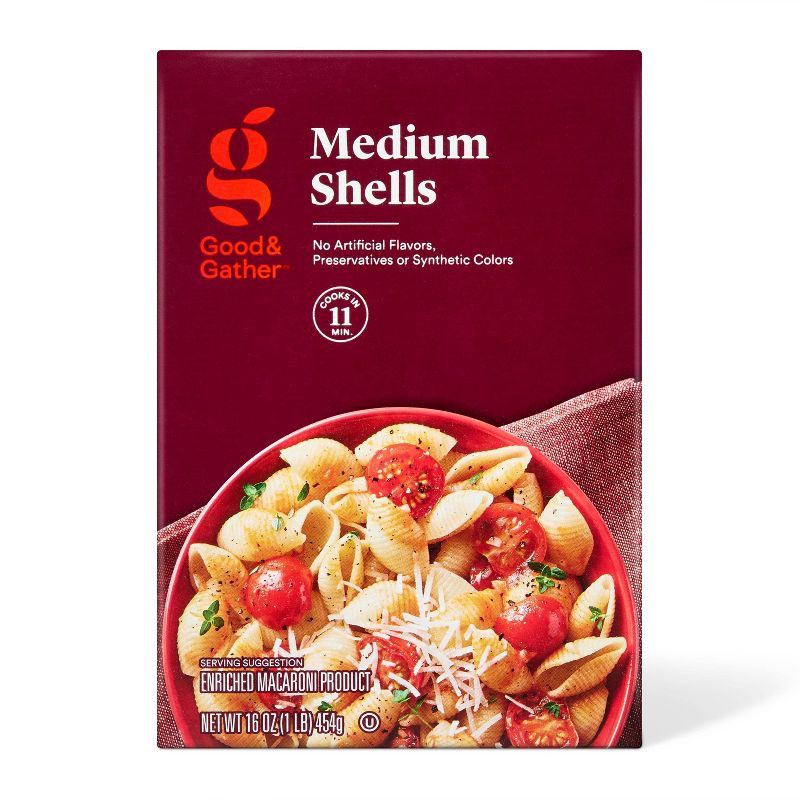 slide 1 of 5, Medium Shells - 16oz - Good & Gather™, 16 oz