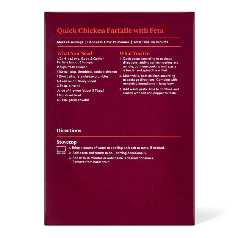 slide 3 of 5, Farfalle - 16oz - Good & Gather™, 16 oz