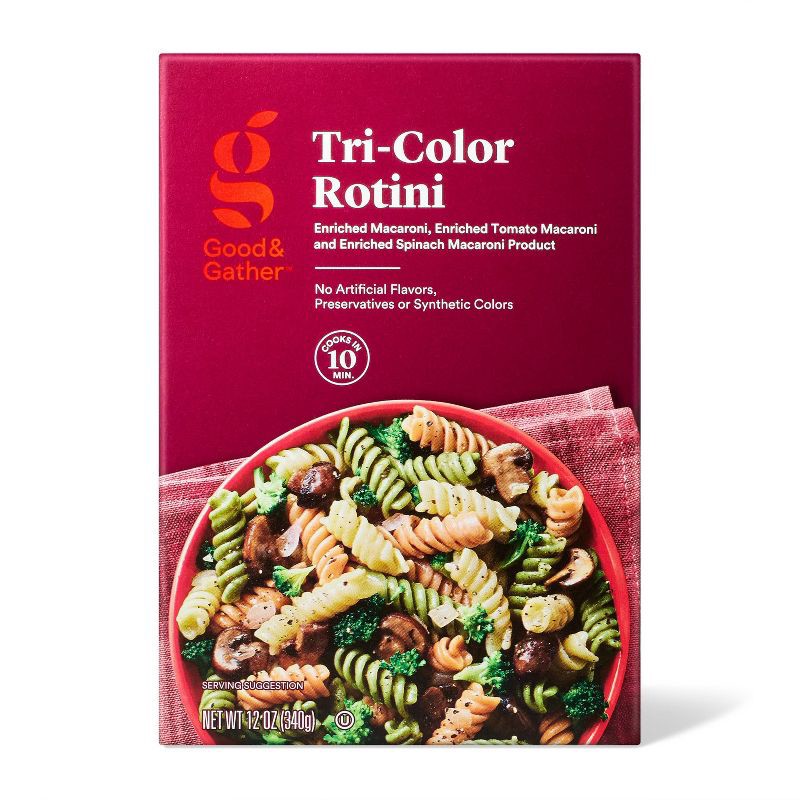 slide 1 of 4, Tri-color Rotini - 12oz - Good & Gather™, 12 oz