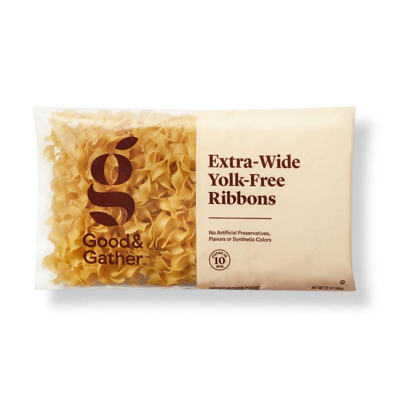 slide 1 of 3, Extra-Wide Yolk-free Ribbons - 12oz - Good & Gather™, 12 oz