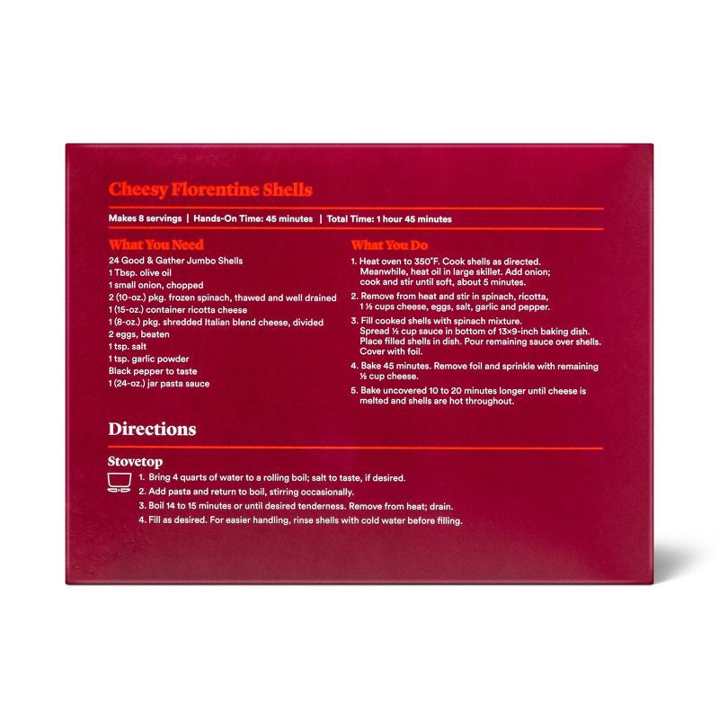 slide 3 of 5, Jumbo Shells - 12oz - Good & Gather™, 12 oz