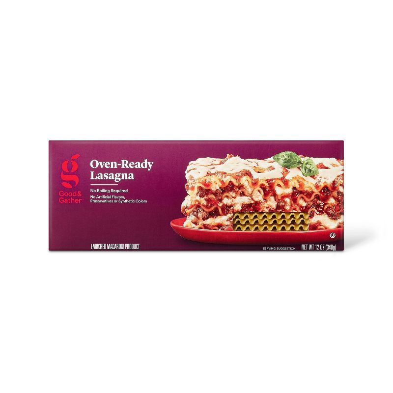 slide 1 of 3, Oven-Ready Lasagna Noodles - 12oz - Good & Gather™, 12 oz