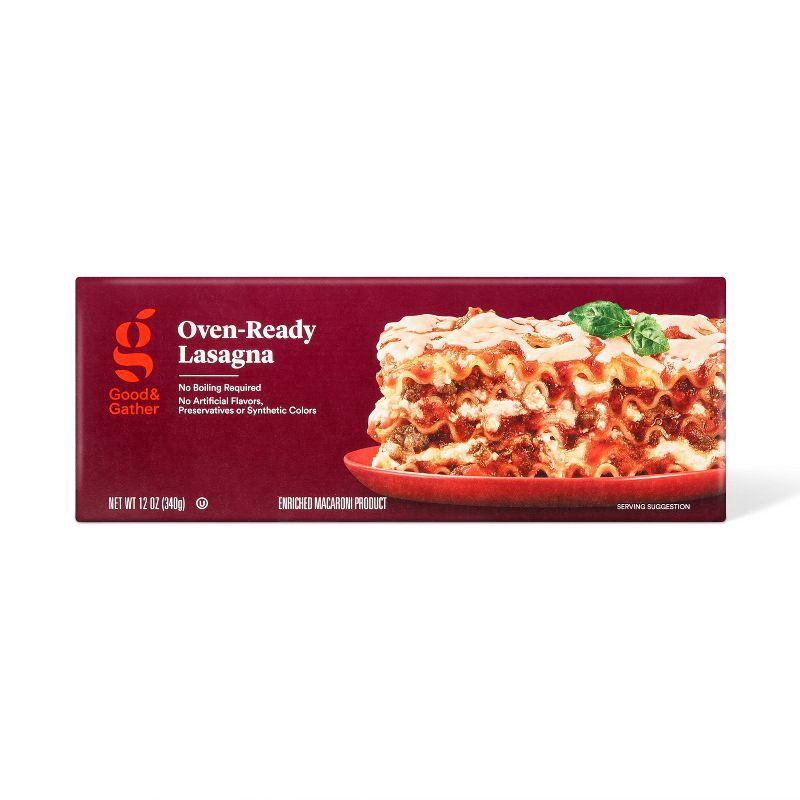 slide 1 of 4, Oven-Ready Lasagna Noodles - 12oz - Good & Gather™, 12 oz