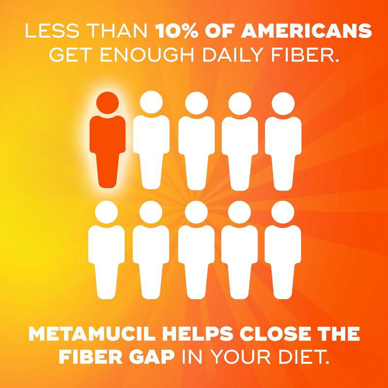 slide 9 of 11, Metamucil Fiber Supplement Sugar-free Gummies - Orange - 72ct, 72 ct