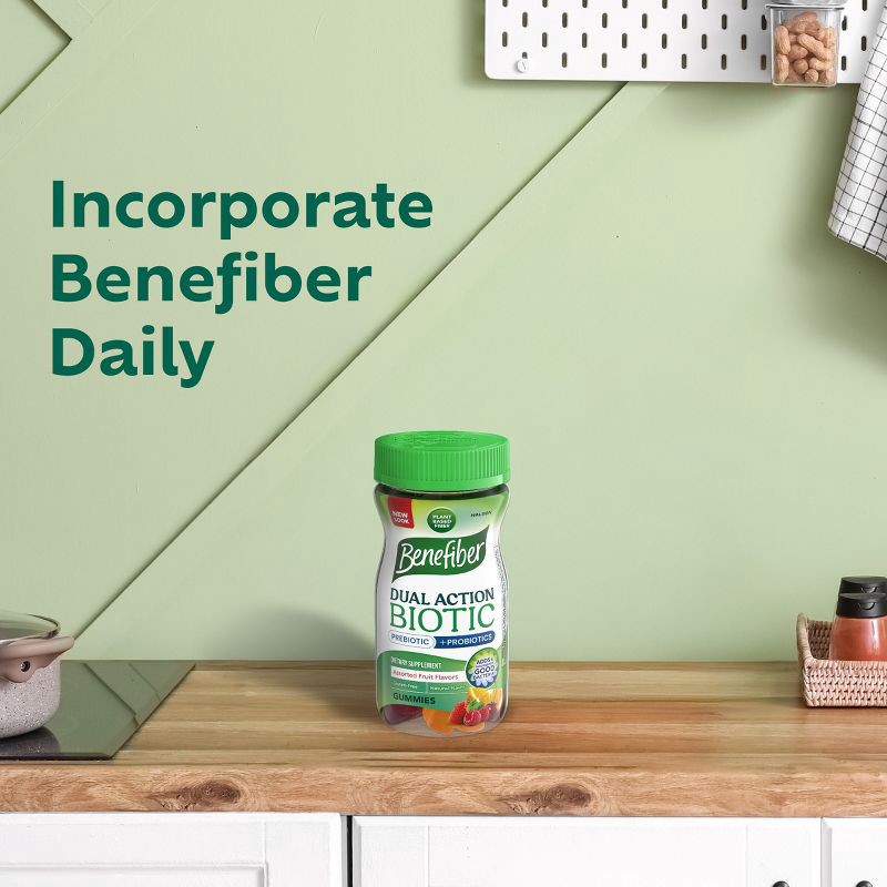 slide 4 of 13, Benefiber Fiber+ Probiotic Gummies - 50ct, 50 ct