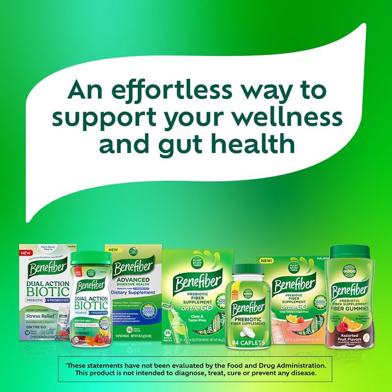 slide 7 of 12, Benefiber Fiber+ Probiotic Gummies - 50ct, 50 ct