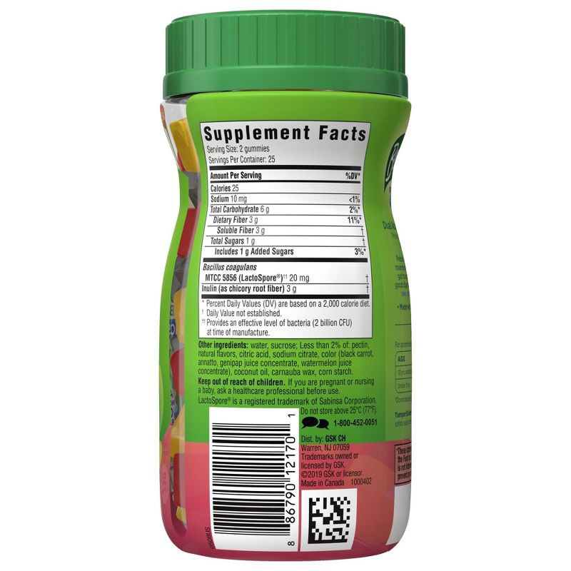 slide 9 of 11, Benefiber Fiber+ Probiotic Gummies - 50ct, 50 ct