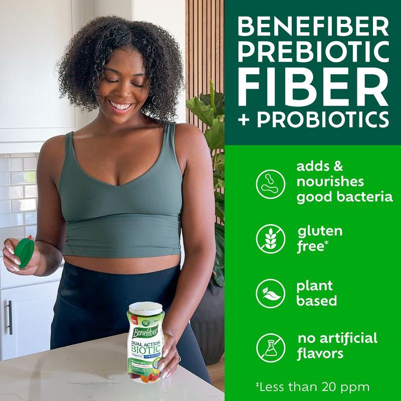 slide 9 of 13, Benefiber Fiber+ Probiotic Gummies - 50ct, 50 ct