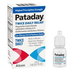 Pataday Twice Daily Allergy Itch and Redness Relief Eye Drops - 0.17 fl oz