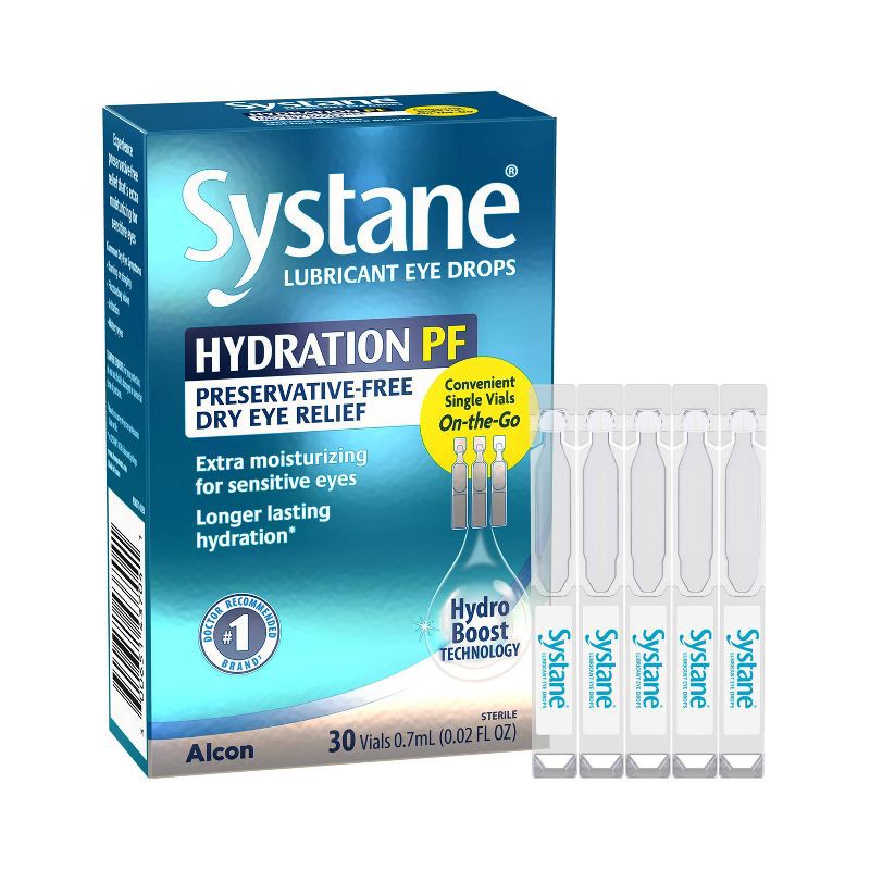 slide 1 of 8, Systane Hydration Preservative Free Lubricant Eye Drops Vials - 30ct, 30 ct