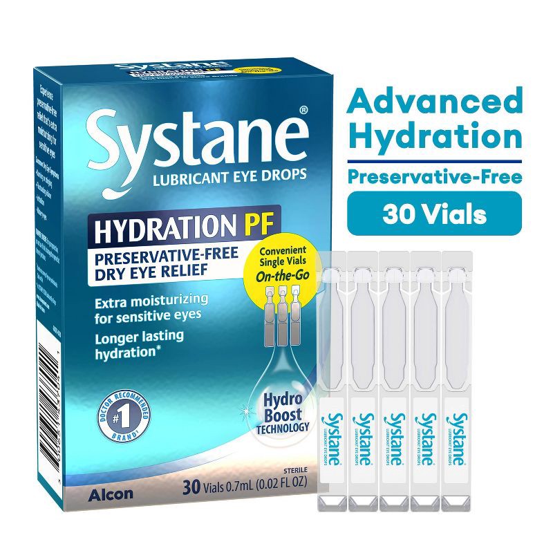 slide 1 of 8, Systane Hydration Preservative Free Dry Eye Drops Vials - 30ct, 30 ct