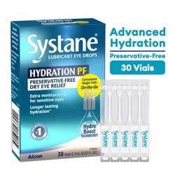 Systane Hydration Preservative Free Dry Eye Drops Vials - 30ct