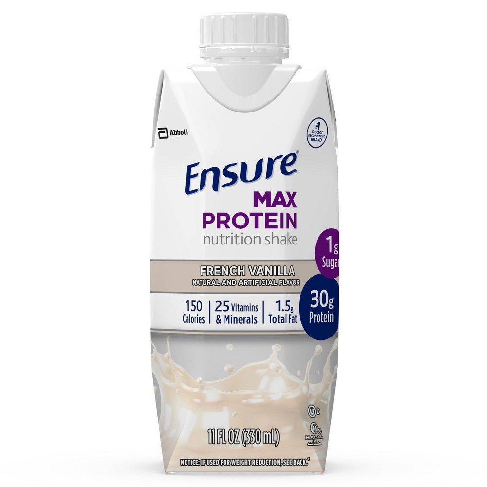 slide 4 of 7, Ensure Max Protein Nutritional Shake - Vanilla - 12ct/132 fl oz, 12 ct; 132 fl oz