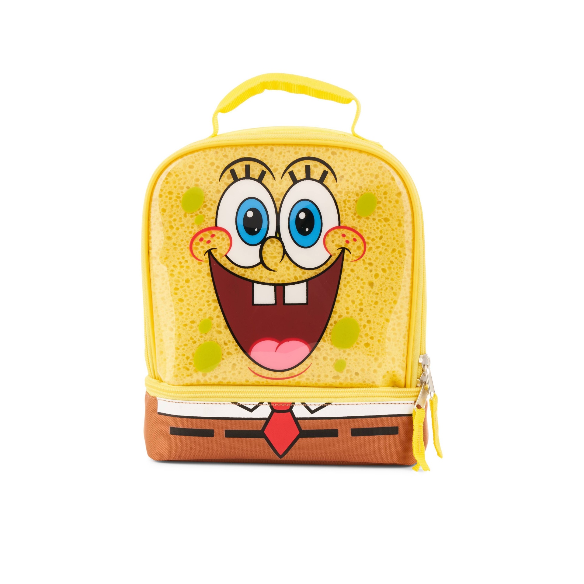 slide 1 of 6, SpongeBob Kids' Dual Compartment Lunch Bag, 1 ct