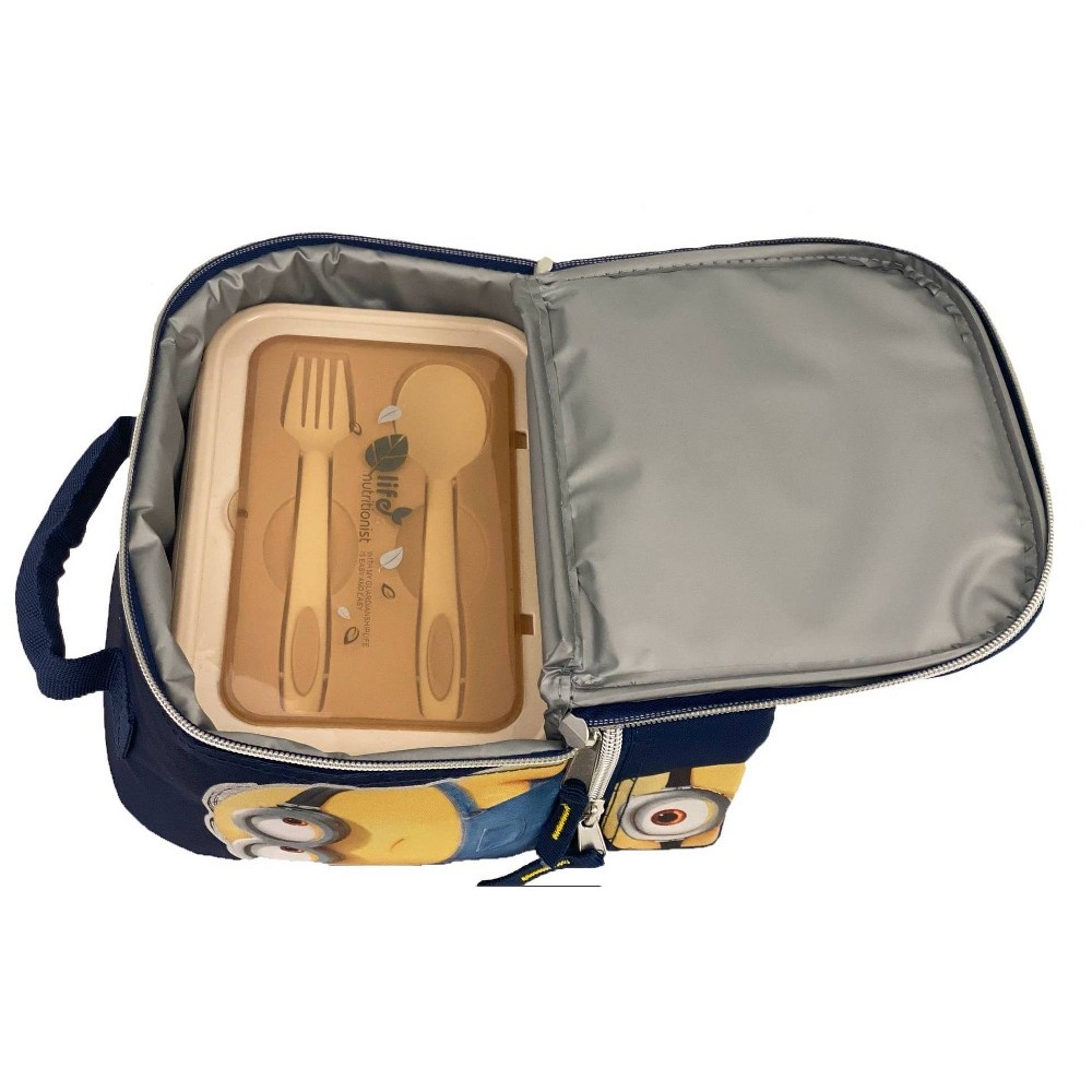 slide 3 of 5, Minions More Than A Minion Kids' Dual Compartment Lunch Bag, 1 ct