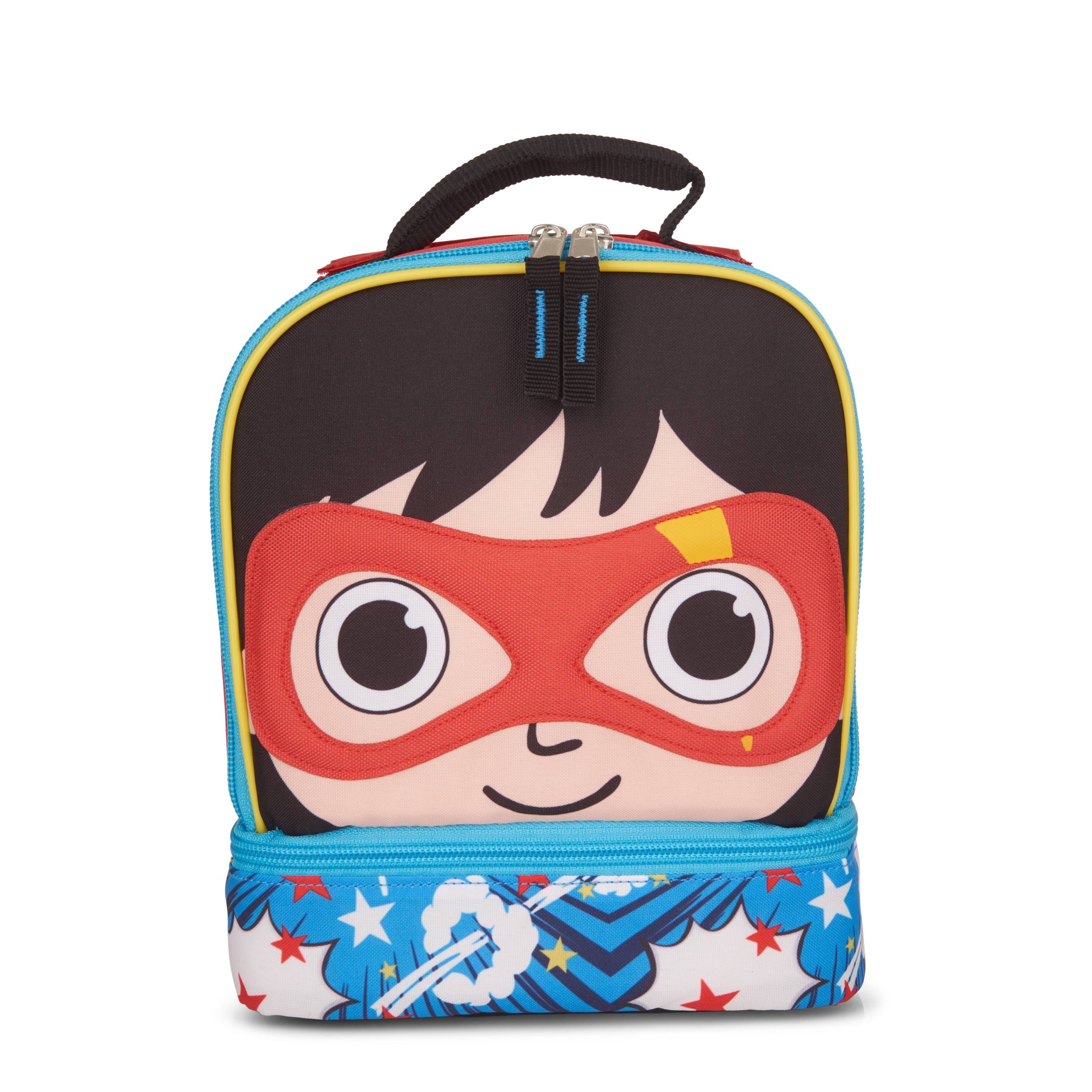 slide 1 of 7, Ryan's World Masked Hero Kids' Dual Compartment Lunch Bag, 1 ct