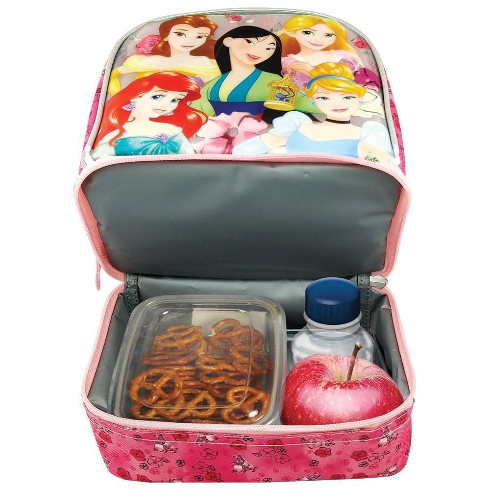 slide 3 of 5, Disney Princess Dual Compartment Lunch Bag - Pink, 1 ct