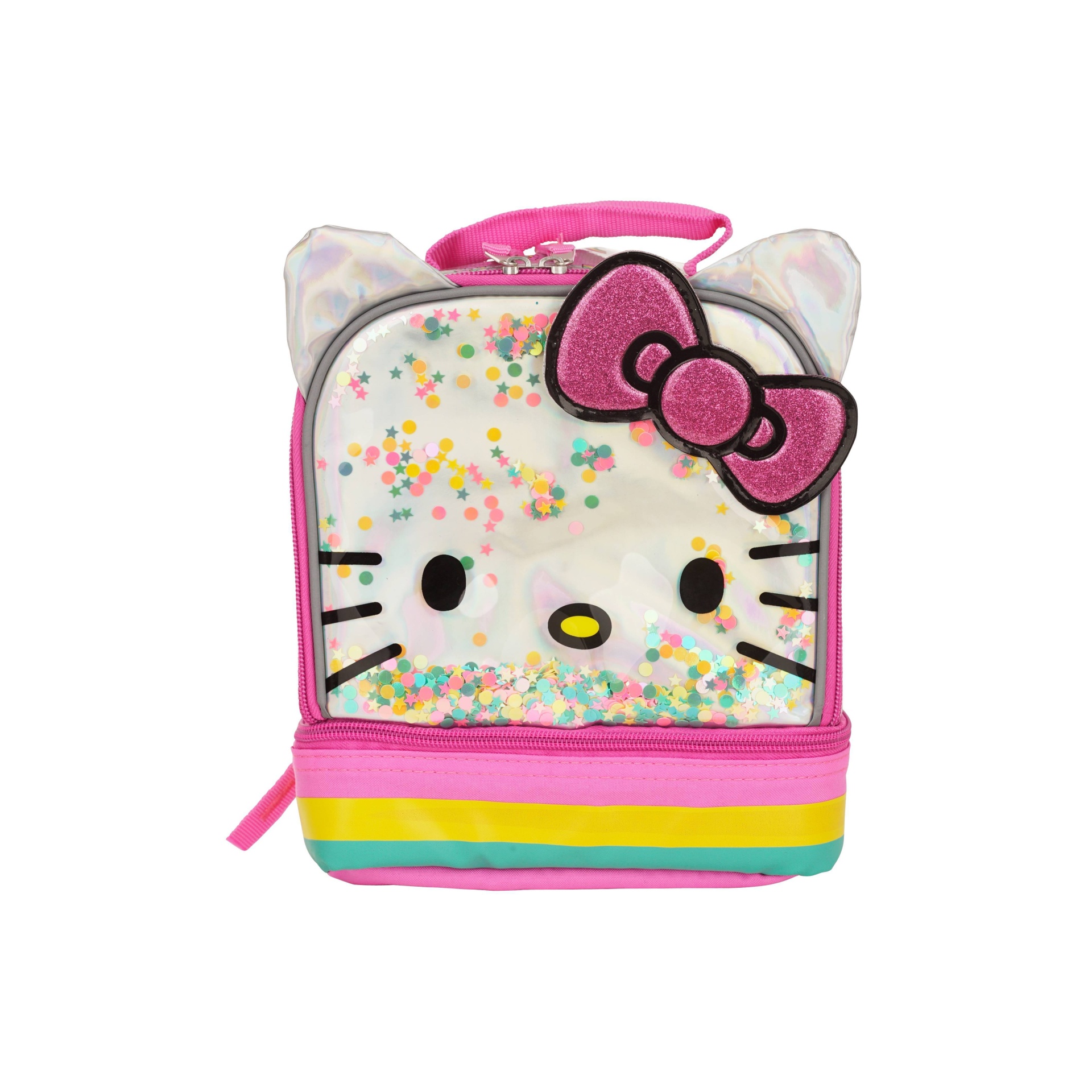 slide 1 of 8, Hello Kitty Rainbow Connection Kids' Dual Compartment Lunch Bag, 1 ct