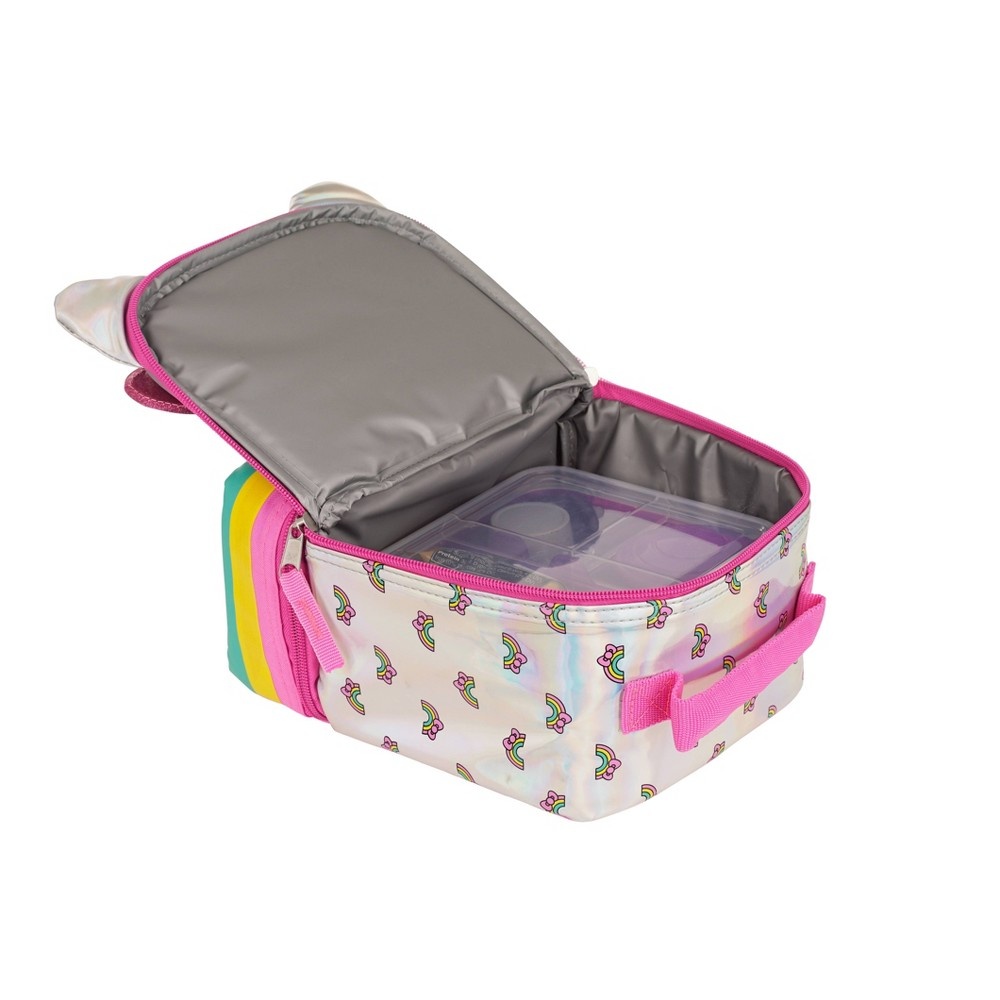 slide 8 of 8, Hello Kitty Rainbow Connection Kids' Dual Compartment Lunch Bag, 1 ct