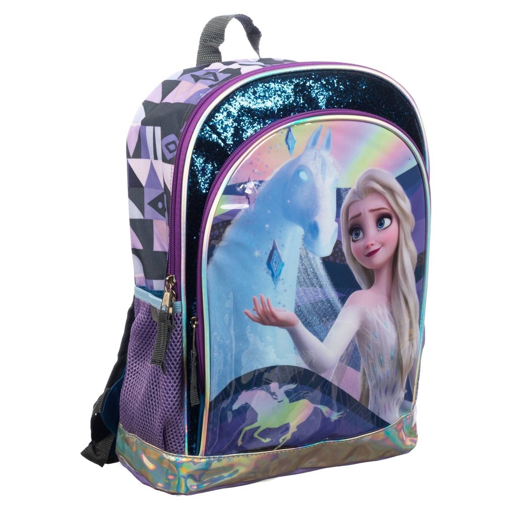 slide 2 of 10, Disney Frozen 2 Glitter Kids' Backpack - Navy, 1 ct