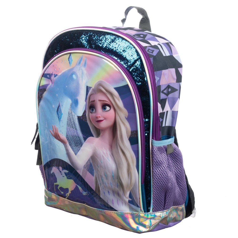 slide 3 of 10, Disney Frozen 2 Glitter Kids' Backpack - Navy, 1 ct