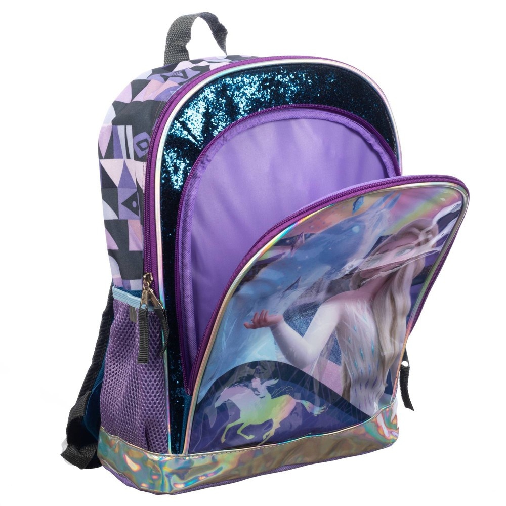 slide 5 of 10, Disney Frozen 2 Glitter Kids' Backpack - Navy, 1 ct