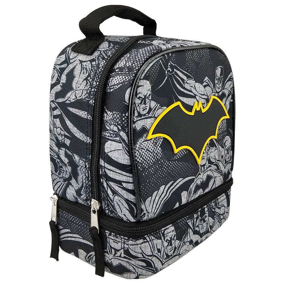 slide 2 of 5, Batman Dual Compartment Lunch Bag - Black, 1 ct