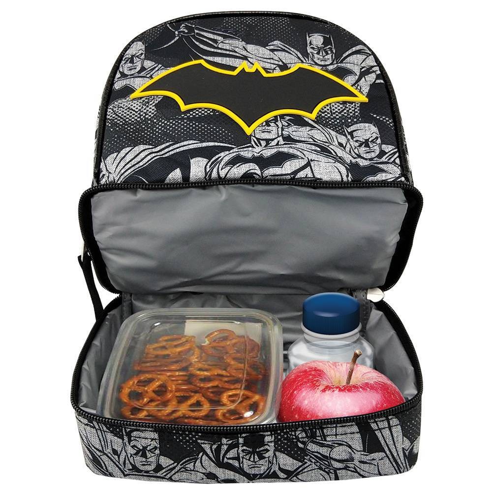 slide 3 of 5, Batman Dual Compartment Lunch Bag - Black, 1 ct