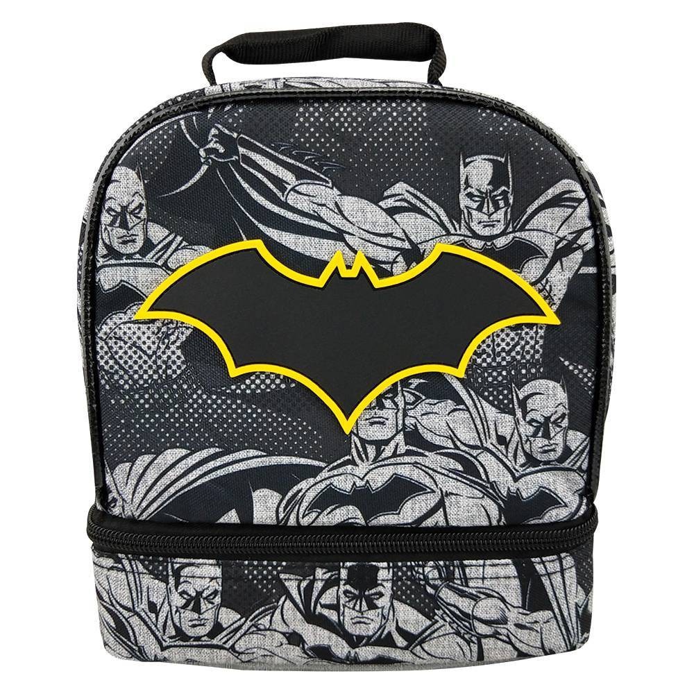 slide 1 of 5, Batman Dual Compartment Lunch Bag - Black, 1 ct