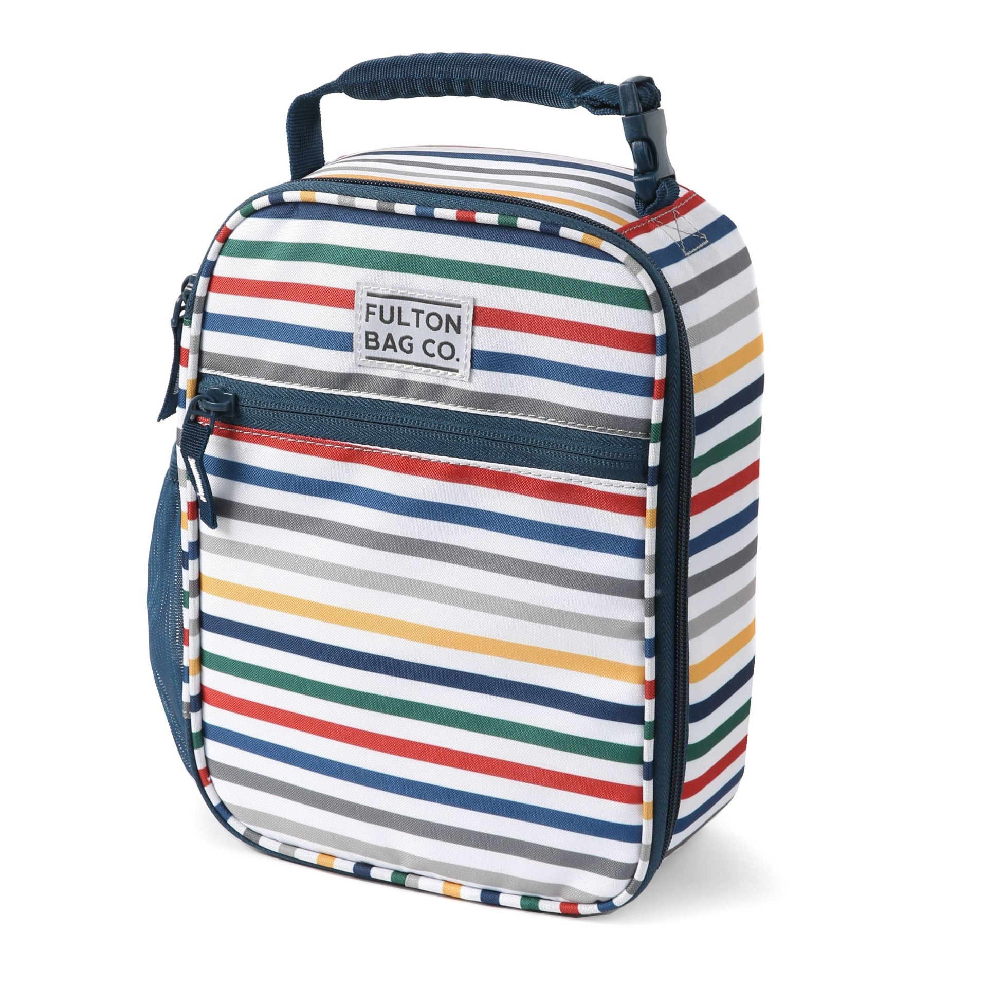 slide 1 of 8, Fulton Bag Co. Upright Lunch Bag - Retro Stripe, 1 ct