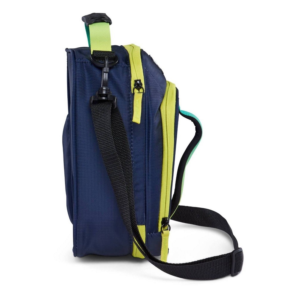 slide 8 of 11, Igloo Hot Brights Vertical Classic Molded Lunch Bag - Navy with Ombre Webbing, 1 ct