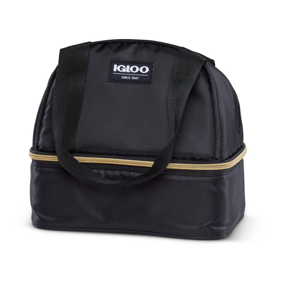 slide 5 of 11, Igloo Sport Luxe Mini Dual Compartment Lunch Bag - Black/Gold, 1 ct