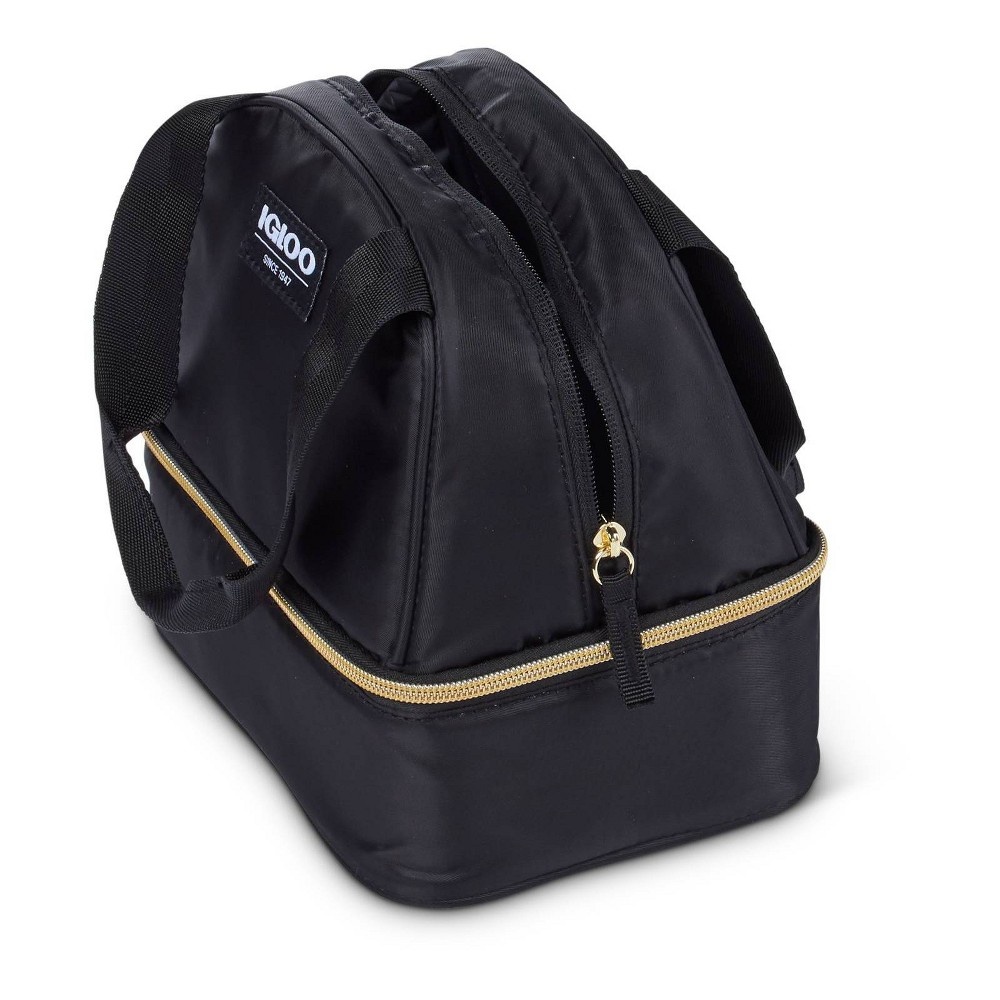 slide 9 of 11, Igloo Sport Luxe Mini Dual Compartment Lunch Bag - Black/Gold, 1 ct