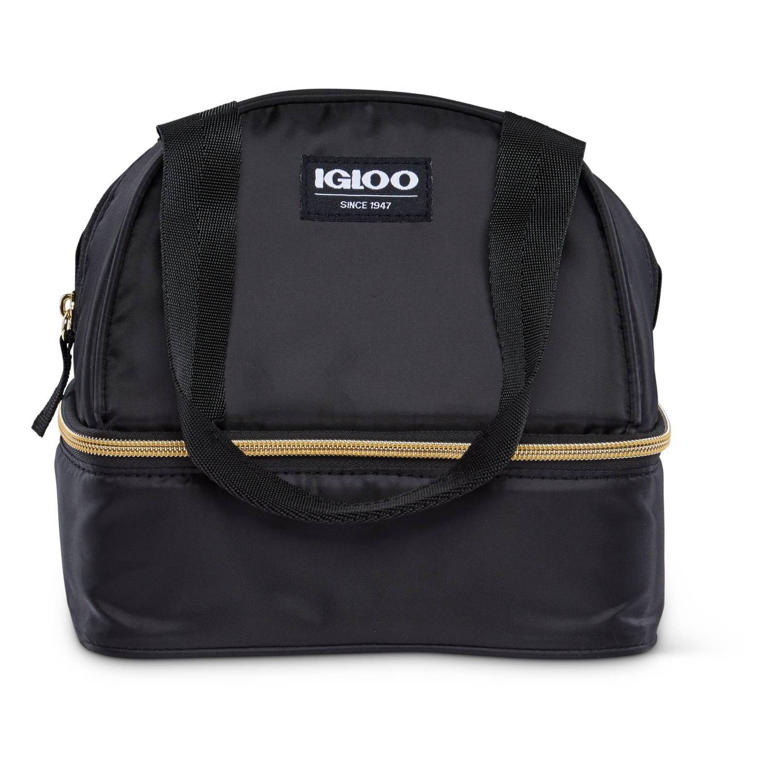 slide 1 of 11, Igloo Sport Luxe Mini Dual Compartment Lunch Bag - Black/Gold, 1 ct