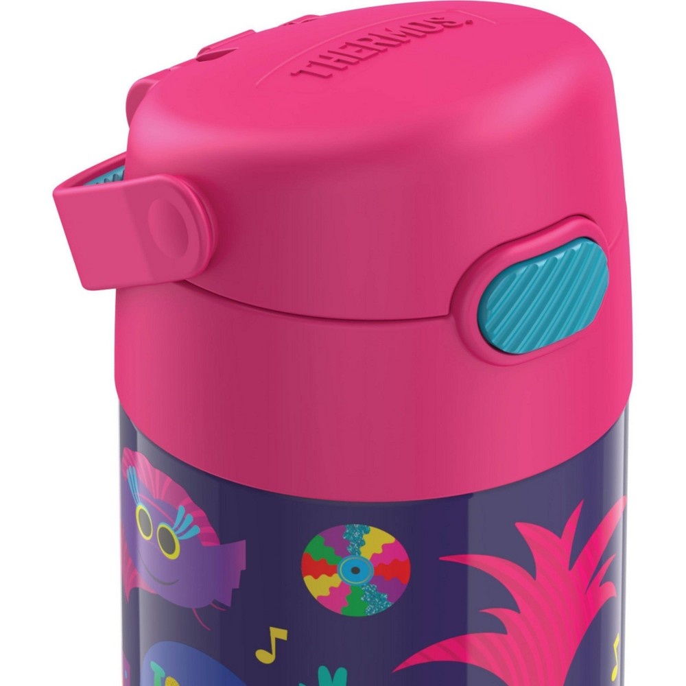 slide 6 of 8, Thermos Trolls FUNtainer Water Bottle with Bail Handle - Pink, 12 oz