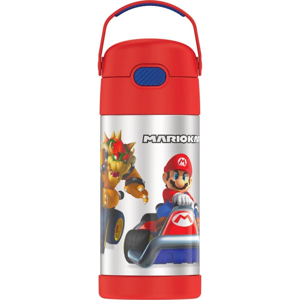 Thermos Mario Kart FUNtainer Water Bottle with Bail Handle - Red 12 oz